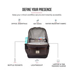 VIPUL VIBE Vintage Boxy 18"/26L Medium Faux Leather Water Resistant Laptop Backpack/Casual Bag/Daypack/College Backpack/Travel Backpack For Men/Women (Brown - Black)