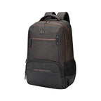 Gear Quantum 3 18"/29L Antitheft Large Faux Leather Water Resistant Laptop backpack with Raincover/Laptop backpack/Casual Backpack/Daypack/Travel Backpack/College Bag For Men/Women(Brown-Black)