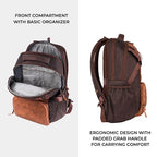 VIPUL VIBE Aspire 4 18"/31L Large Faux Leather Water Resistant Laptop backpack/Laptop backpack/Casual Backpack/Daypack/Travel Backpack/College Bag For Men/Women(Tan-Brown)