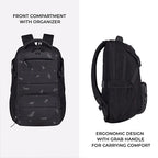 Gear Aspire 3 19"/35L Faux Leather Large Water Resistant Laptop Backpack | Casual Backpack | Daypack | Travel Backpack | College Bag For Men/Women(Black-Grey)