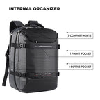 VIPUL VIBE Turbo 4 19"/40L Anti Theft Large Water Resistant Laptop Backpack with Raincover/Casual Backpack/Daypack/Travel Backpack/College Bag For Men/Women(Grey-Black)