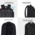 VIPUL VIBE Aspire 4 18"/31L Large Faux Leather Water Resistant Laptop backpack/Laptop backpack/Casual Backpack/Daypack/Travel Backpack/College Bag For Men/Women(Black-Grey)