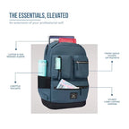 VIPUL VIBE Vintage Boxy 18"/26L Medium Faux Leather Water Resistant Laptop Backpack/Casual Bag/Daypack/College Backpack/Travel Backpack For Men/Women (Blue - Black)