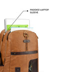 Gear Classic 6 18"/31L Antitheft Large Faux Leather Water Resistant Laptop backpack/Laptop backpack/Casual Backpack/Daypack/Travel Backpack/College Bag For Men/Women(Tan-Brown)