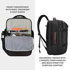 VIPUL VIBE Turbo 4 19"/40L Anti Theft Large Water Resistant Laptop Backpack with Raincover/Casual Backpack/Daypack/Travel Backpack/College Bag For Men/Women(Black-Brown)