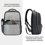 VIPUL VIBE Vintage 4 19"/29L anti theft faux leather Medium Water Resistant Laptop Backpack/Casual Backpack/Daypack/Travel Backpack/College Bag For Men/Women(Blue-Tan)