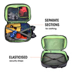 Gear Turbo 21"/45L Large Water Resistant Anti theft Laptop Backpack with Raincover | Backpack | Daypack |Briefcase | Travel Bag For Men/Women (Black - Grey)