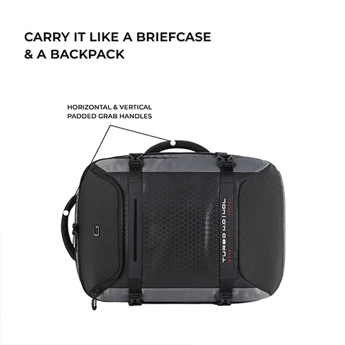 VIPUL VIBE Turbo 4 19"/40L Anti Theft Large Water Resistant Laptop Backpack with Raincover/Casual Backpack/Daypack/Travel Backpack/College Bag For Men/Women(Grey-Black)