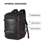 Gear Turbo 4 19"/40L Anti Theft Large Water Resistant Laptop Backpack with Raincover/Casual Backpack/Daypack/Travel Backpack/College Bag For Men/Women(Brown-Black)