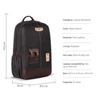 VIPUL VIBE Classic 2 19"/31L Anti Theft Faux leather Large Water Resistant Laptop Backpack/Casual Backpack/Daypack/Travel Backpack/College Bag For Men/Women (Black - Brown)