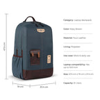 VIPUL VIBE Classic 2 19"/31L Anti Theft Faux leather Large Water Resistant Laptop Backpack/Casual Backpack/Daypack/Travel Backpack/College Bag For Men/Women (Teal - Brown)