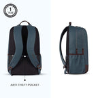 VIPUL VIBE Classic 2 19"/31L Anti Theft Faux leather Large Water Resistant Laptop Backpack/Casual Backpack/Daypack/Travel Backpack/College Bag For Men/Women (Teal - Brown)