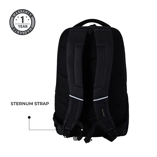 VIPUL VIBE Aspire 19”/30L Large Water Resistant Laptop Backpack | Casual Backpack | Daypack | Travel Backpack | College Bag For Men/Women (Black)