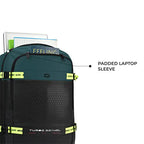 Gear Turbo 3 anti theft faux leather with raincover 40L (Black Teal)