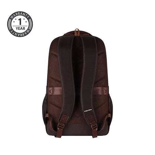 VIPUL VIBE Aspire 3 19"/35L Faux Leather Large Water Resistant Laptop Backpack | Casual Backpack | Daypack | Travel Backpack | College Bag For Men/Women(Brown-Brown)