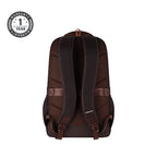 VIPUL VIBE Aspire 3 19"/35L Faux Leather Large Water Resistant Laptop Backpack | Casual Backpack | Daypack | Travel Backpack | College Bag For Men/Women(Brown-Brown)