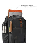 VIPUL VIBE Classic 4 Faux Leather (Without Anti Theft) 16"/20L Medium Water Resistant Laptop Backpack/Casual Backpack/Daypack/Travel Backpack/College Bag For Men/Women(Black - Black)