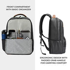 VIPUL VIBE Vintage 4 19"/28L anti theft faux leather Medium Water Resistant Laptop Backpack/Casual Backpack/Daypack/Travel Backpack/College Bag For Men/Women(Black-Tan)