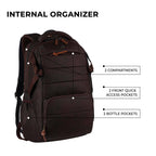 Gear Aspire 3 19"/31L Faux Leather Large Water Resistant Laptop Backpack | Casual Backpack | Daypack | Travel Backpack | College Bag For Men/Women(Brown - Brown)