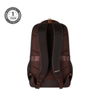 Gear Aspire 3 19"/31L Faux Leather Large Water Resistant Laptop Backpack | Casual Backpack | Daypack | Travel Backpack | College Bag For Men/Women(Brown - Brown)