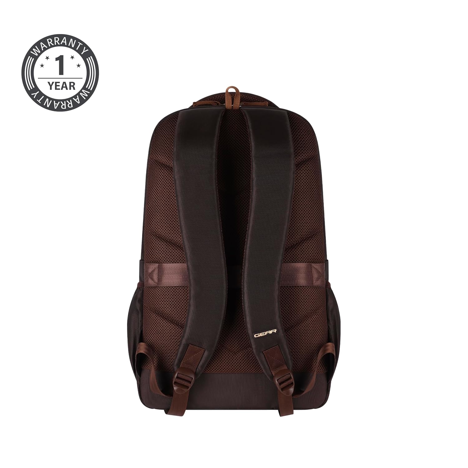 Gear Aspire 3 19"/31L Faux Leather Large Water Resistant Laptop Backpack | Casual Backpack | Daypack | Travel Backpack | College Bag For Men/Women(Brown - Brown)