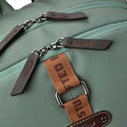 VIPUL VIBE Classic 4 19"/31L anti theft faux leather Medium Water Resistant Laptop Backpack/Casual Backpack/Daypack/Travel Backpack/College Bag For Men/Women(Pista Green - Brown)