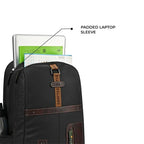 VIPUL VIBE Classic 6 18"/31L Antitheft Large Faux Leather Water Resistant Laptop backpack/Laptop backpack/Casual Backpack/Daypack/Travel Backpack/College Bag For Men/Women(Black-Brown)