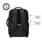 VIPUL VIBE Turbo 4 19"/40L Anti Theft Large Water Resistant Laptop Backpack with Raincover/Casual Backpack/Daypack/Travel Backpack/College Bag For Men/Women(Black-Brown)