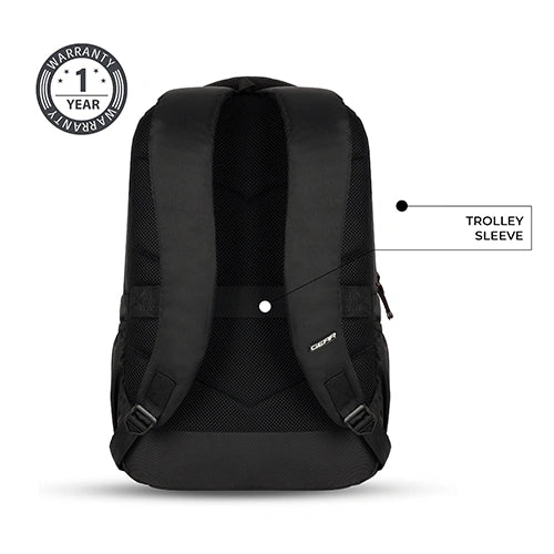 VIPUL VIBE Aspire 4 18"/31L Large Faux Leather Water Resistant Laptop backpack/Laptop backpack/Casual Backpack/Daypack/Travel Backpack/College Bag For Men/Women(Brown-Black)