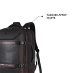 VIPUL VIBE Turbo 4 19"/40L Anti Theft Large Water Resistant Laptop Backpack with Raincover/Casual Backpack/Daypack/Travel Backpack/College Bag For Men/Women(Brown-Black)
