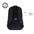 Gear Aspire 4 18"/31L Large Faux Leather Water Resistant Laptop backpack/Laptop backpack/Casual Backpack/Daypack/Travel Backpack/College Bag For Men/Women(Black-Grey)