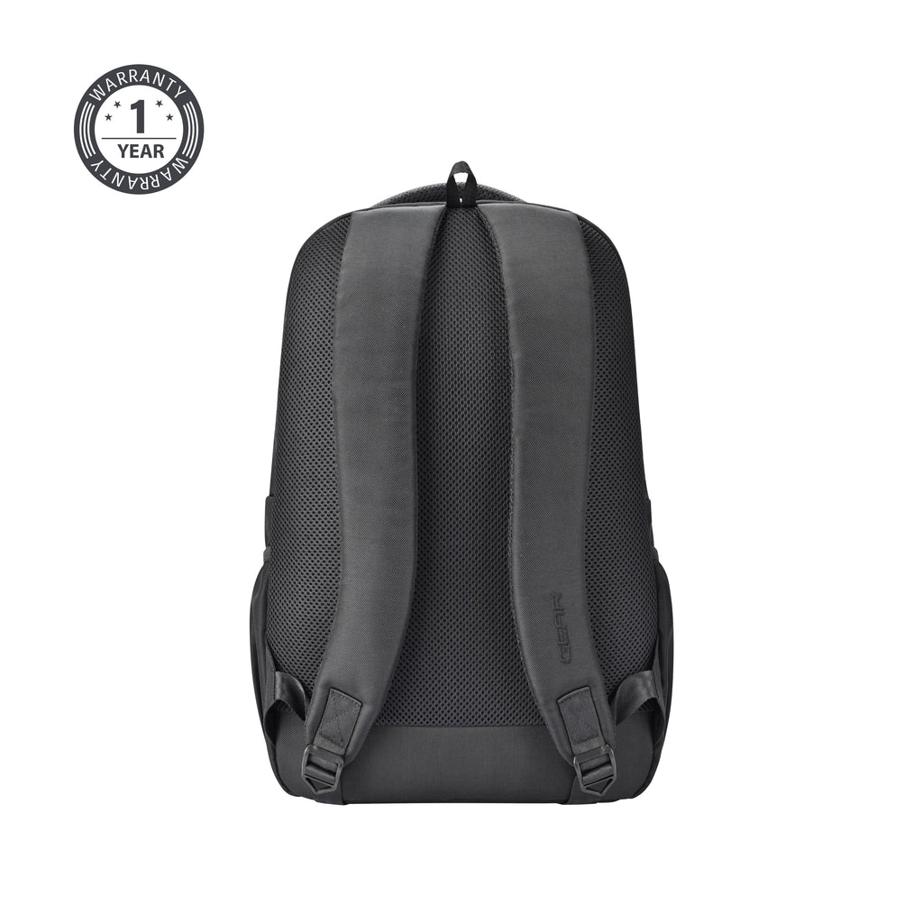 Aspire Faux Leather Laptop Backpack 17 (Black Black)