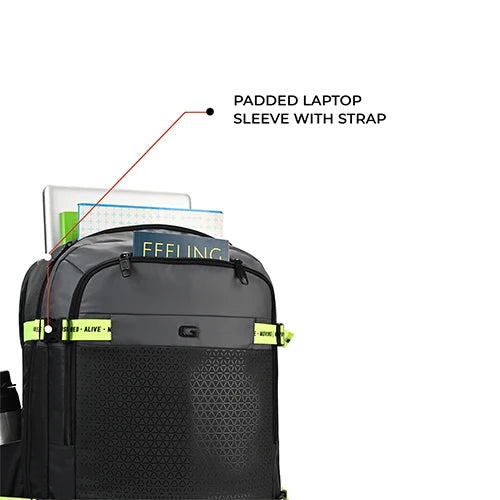 Turbo 3 anti theft faux leather with raincover 19"/40L (Black-Grey)
