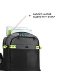 Turbo 3 anti theft faux leather with raincover 19"/40L (Black-Grey)