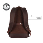 Gear Aspire 4 18"/31L Large Faux Leather Water Resistant Laptop backpack/Laptop backpack/Casual Backpack/Daypack/Travel Backpack/College Bag For Men/Women(Tan-Brown)