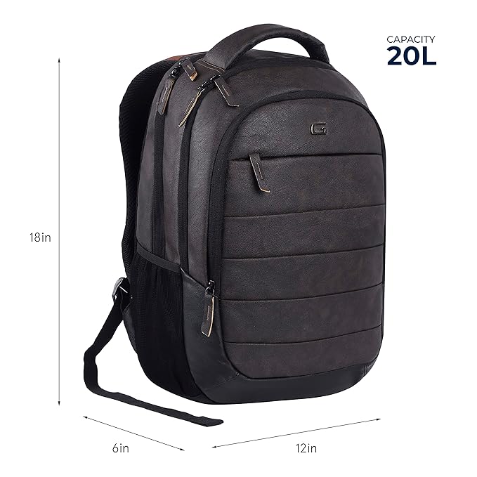 Gear Vintage 20L Faux Leather Laptop Backpack