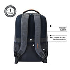 VIPUL VIBE Vintage 4 19"/29L anti theft faux leather Medium Water Resistant Laptop Backpack/Casual Backpack/Daypack/Travel Backpack/College Bag For Men/Women(Blue-Tan)