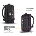 Gear Turbo 21"/45L Large Water Resistant Anti theft Laptop Backpack with Raincover | Backpack | Daypack |Briefcase | Travel Bag For Men/Women (Black - White)