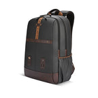 VIPUL VIBE Classic 4 Faux Leather (Without Antitheft) 19"/32L Large Water Resistant Laptop Backpack/Casual Backpack/Daypack/Travel Backpack/College Bag For Men/Women(Black - Brown)