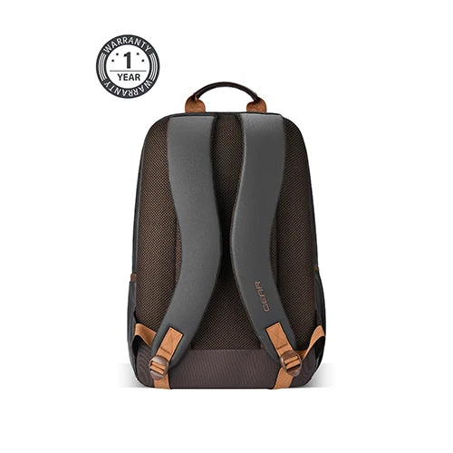 VIPUL VIBE Classic 4 Faux Leather (Without Antitheft) 19"/32L Large Water Resistant Laptop Backpack/Casual Backpack/Daypack/Travel Backpack/College Bag For Men/Women(Black - Brown)