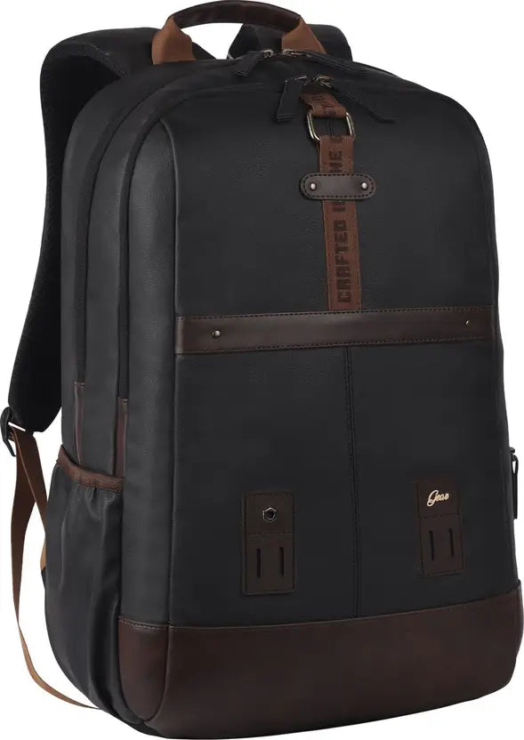 Gear Classic Anti Theft Faux Leather 31L (Black-Brown)