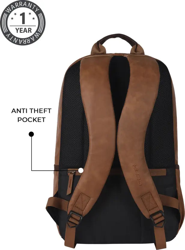 Gear Classic Anti Theft Faux Leather 31L (Tan-Brown)