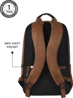 VIPUL VIBE Classic Anti Theft Faux Leather 31L (Tan-Brown)