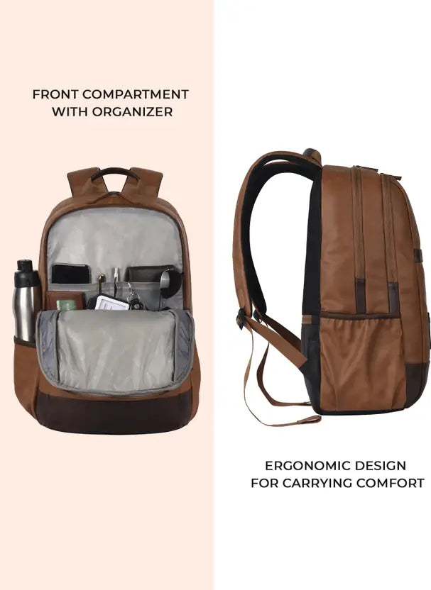 Gear Classic Anti Theft Faux Leather 31L (Tan-Brown)