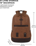 VIPUL VIBE Classic Anti Theft Faux Leather 31L (Tan-Brown)