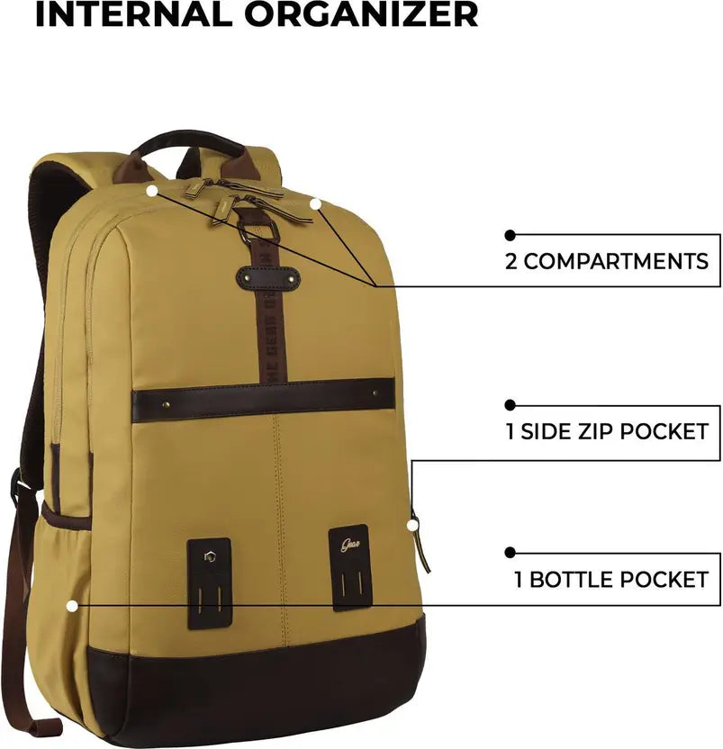 Gear Classic Anti Theft Faux Leather 31L (Yellow-Brown)