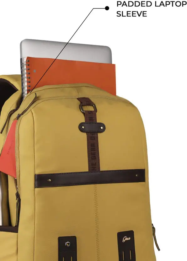 Gear Classic Anti Theft Faux Leather 31L (Yellow-Brown)