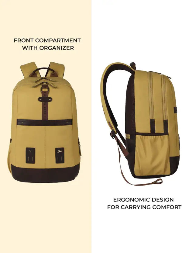 Gear Classic Anti Theft Faux Leather 31L (Yellow-Brown)